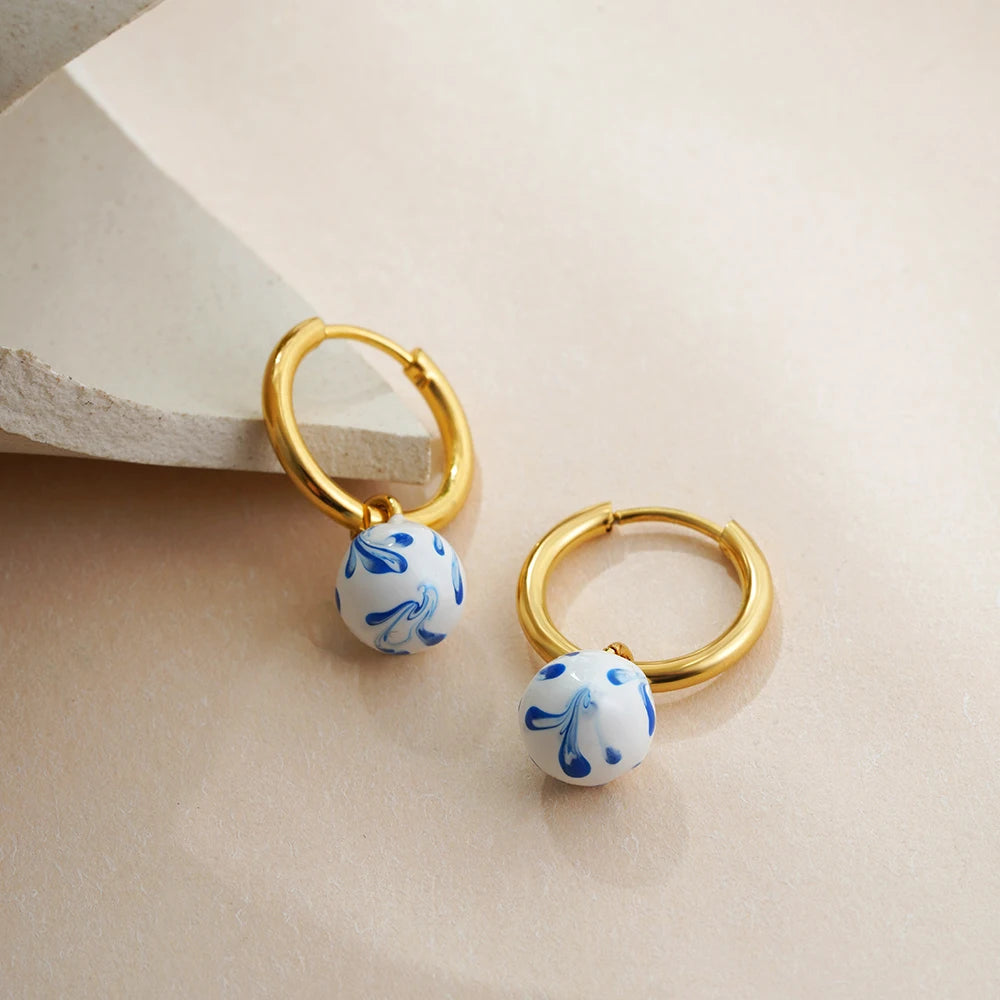 Sevilla Lazuli Hoop Earrings