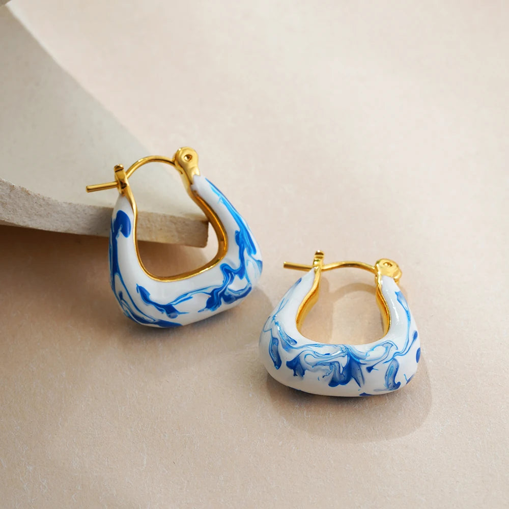 Sevilla Lazuli Hoop Earrings