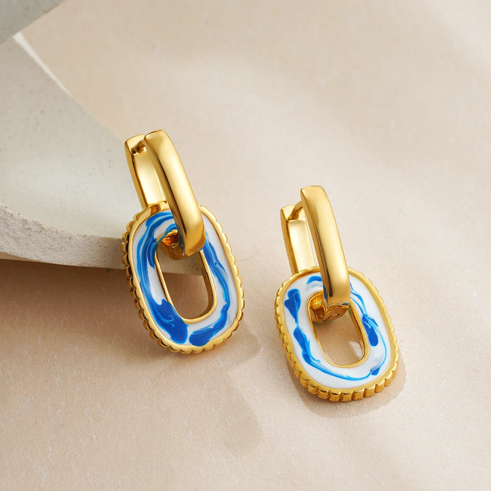 Sevilla Lazuli Hoop Earrings