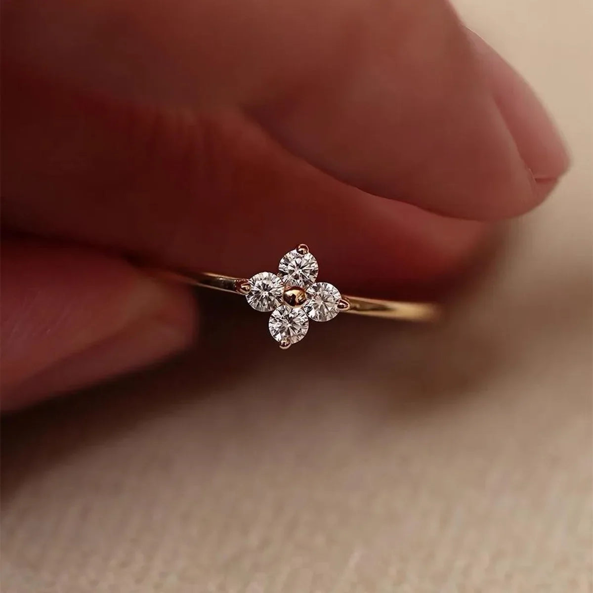 Golden Flower Ring