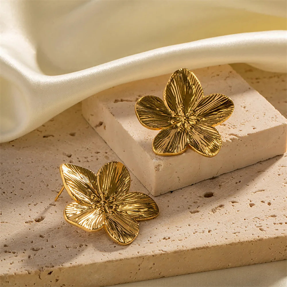 Golden Petal Earrings