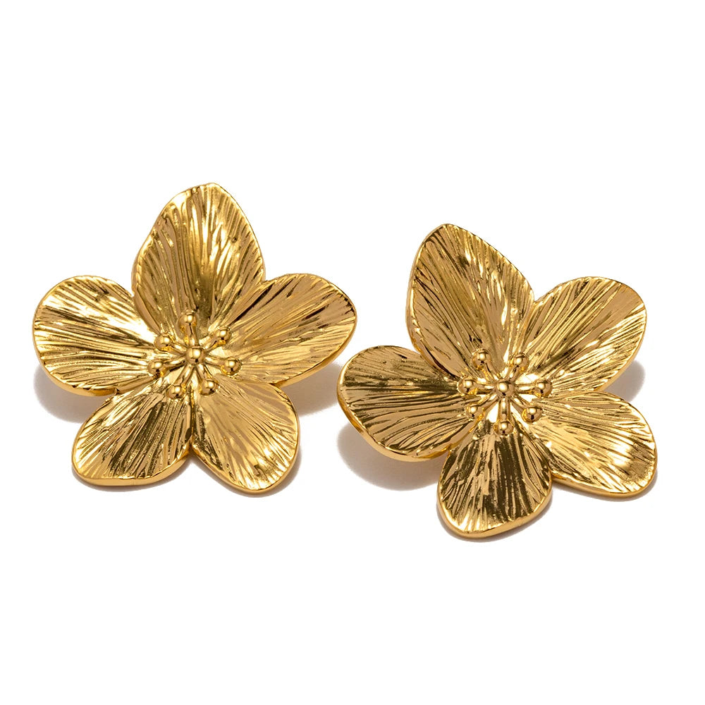 Golden Petal Earrings