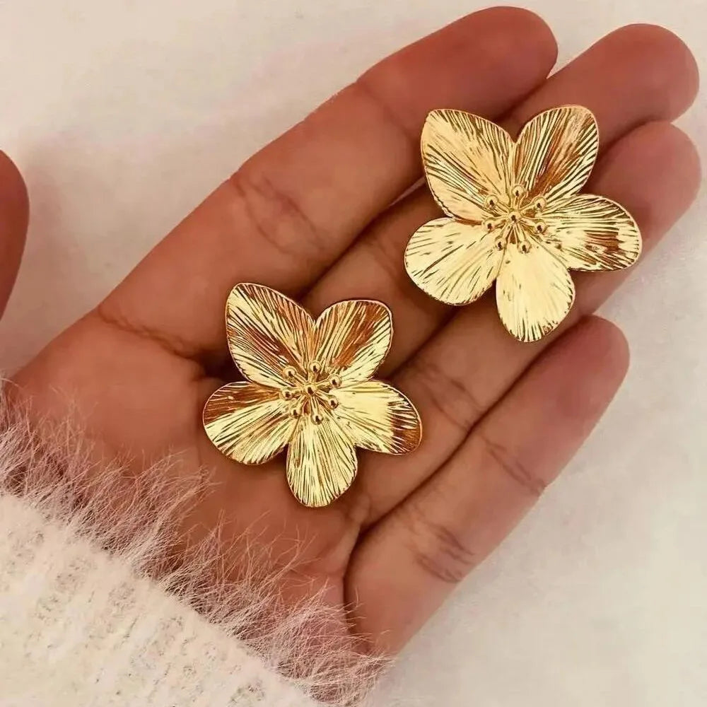 Golden Petal Earrings