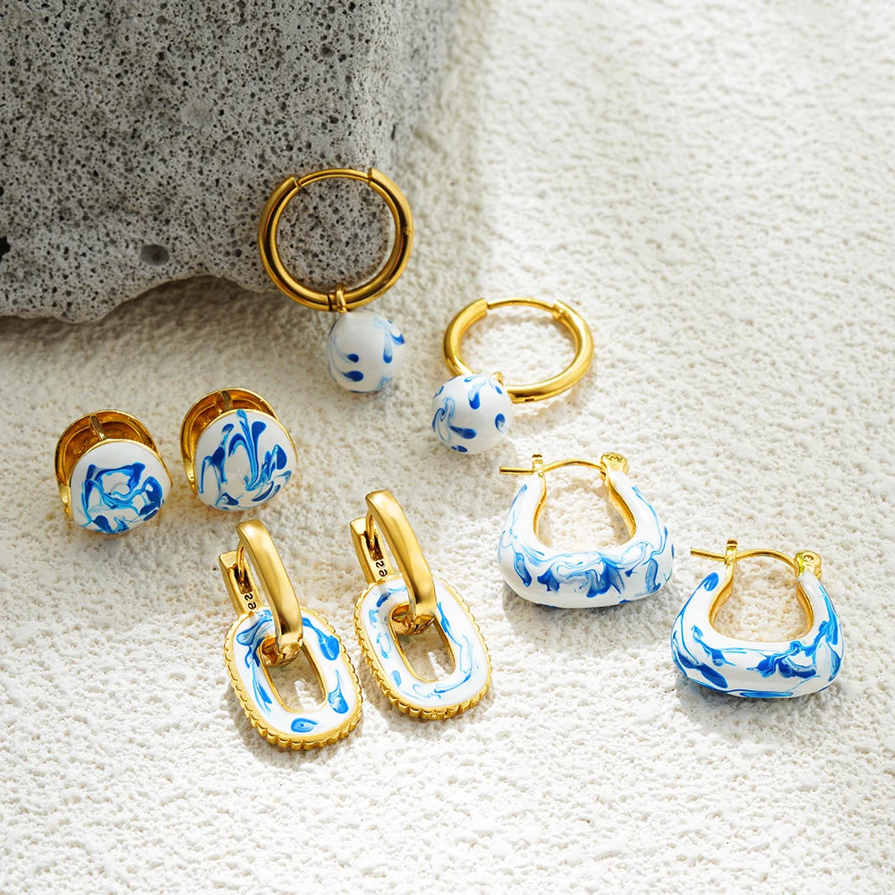 Sevilla Lazuli Hoop Earrings