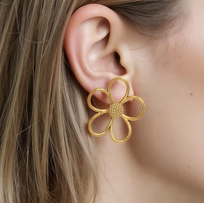 Sunbound Sterling Silver Petal Earrings