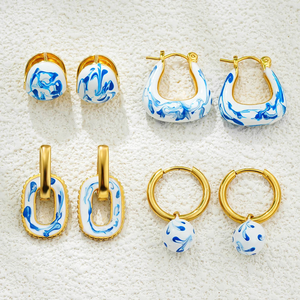 Sevilla Lazuli Hoop Earrings