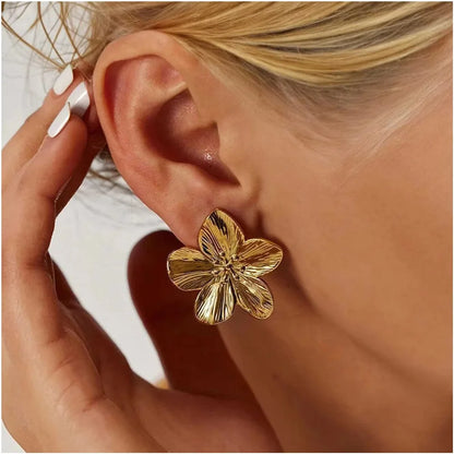 Golden Petal Earrings