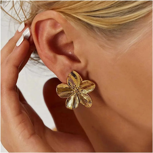 Golden Petal Earrings